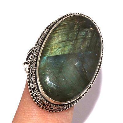 Bag 062 bague chevaliere 14gr t60 20x30mm labradorite bleue achat vente bijoux argent 925 3 