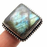 Bag 063 bague chevaliere 13gr t55 22x22mm labradorite bleue achat vente bijoux argent 925 1 