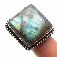 Bag 063 bague chevaliere 13gr t55 22x22mm labradorite bleue achat vente bijoux argent 925 2 