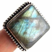 Bag 063 bague chevaliere 13gr t55 22x22mm labradorite bleue achat vente bijoux argent 925 3 