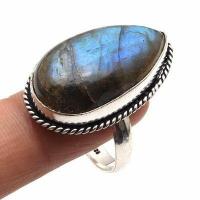 Bag 066 bague chevaliere 9gr t61 16x28mm labradorite bleue achat vente bijoux argent 925 1 