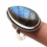 Bag 066 bague chevaliere 9gr t61 16x28mm labradorite bleue achat vente bijoux argent 925 2 