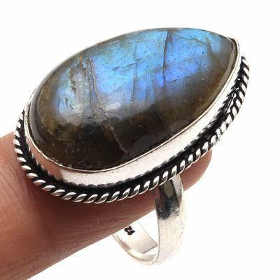 Bag 066 bague chevaliere 9gr t61 16x28mm labradorite bleue achat vente bijoux argent 925 3 