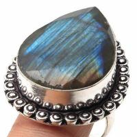 Bag 067 bague chevaliere 12gr t54 18x25mm labradorite bleue achat vente bijoux argent 925 3 