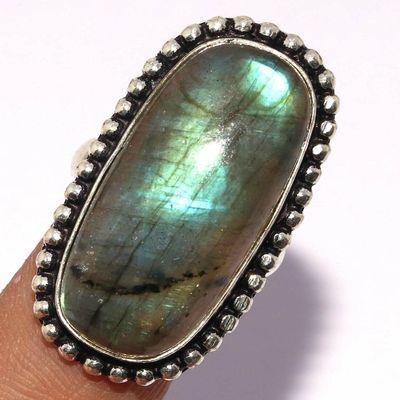 Bag 070 bague chevaliere 10gr t55 14x30mm labradorite bleue achat vente bijoux argent 925 3 