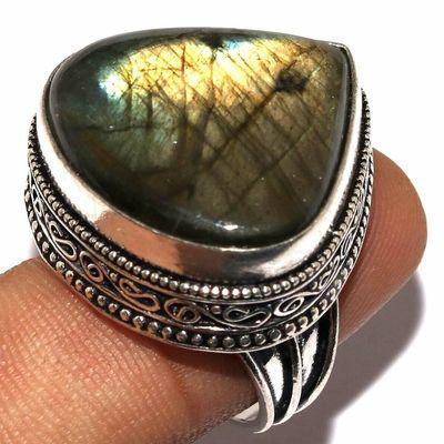 Bag 071 bague chevaliere 14gr t60 25x25mm labradorite bleue achat vente bijoux argent 925 3 