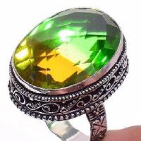 Bag 074c bague chevaliere t60 18x26mm tourmaline vert or achat vente bijou argent 925