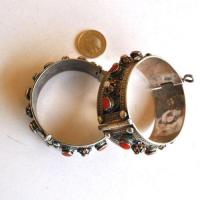 Bby 003 bracelet beni yenni 76gr h30 berbere kabyle argent emaille corail 3 