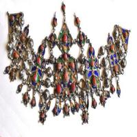 Bby 004 parure de tete diademe beni yenni 450gr 57cm berbere kabyle argent emaille corail 2