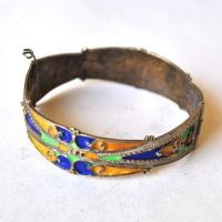 Bby 009 bracelet berbere kabyle beni yeni argent emaille 2 