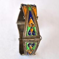 Bby 009 bracelet berbere kabyle beni yeni argent emaille 3 