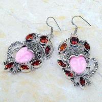 Bcl 008b boucles pendants oreilles bouddha grenat mozambique achat vente bijou argent 925