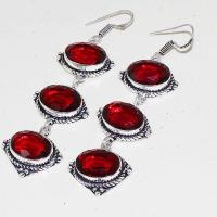 Bcl 010b boucles pendants oreilles argent 925 grenat garnet peridot achat vente bijou