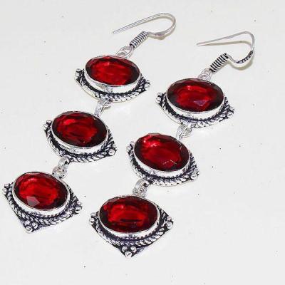 Bcl 010a boucles pendants oreilles argent 925 grenat garnet peridot achat vente bijou