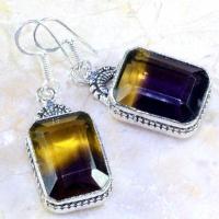 Bcl 012b boucles pendants oreilles ametrine citrine achat vente bijou argent 925