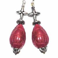 Bcl 034a boucles oreilles rubis 17gr 60mm 14x20mm