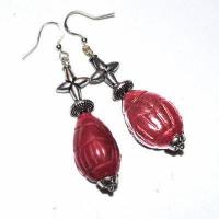 Bcl 034c boucles oreilles rubis 17gr 60mm 14x20mm