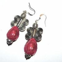 Bcl 035b boucles oreilles rubis 18gr 60mm 14x20mm