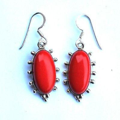 Bcl 045a boucles oreilles corail 50mm 9gr 10x20mm