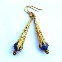 Bcl 050c boucles oreilles lapis lazuli 70mm 7gr 10mm