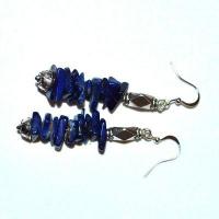 Bcl 066c boucles pendants oreilles 60mm lapis lazuli argent