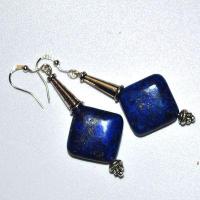 Bcl 074b boucles oreilles orientale 18x18mm lapis lazuli 13gr 50mm