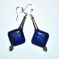 Bcl 074c boucles oreilles orientale 18x18mm lapis lazuli 13gr 50mm