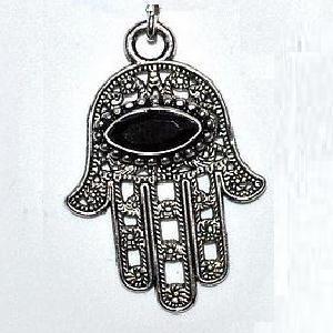 Bcl 094a boucles oreilles 60mm hamsa main fatima onyx 5x10mm 2 