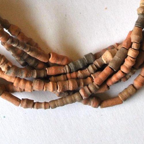 Bja 004 collier parure africaine ethnique perles pate verre terre cuite 97grl 2 