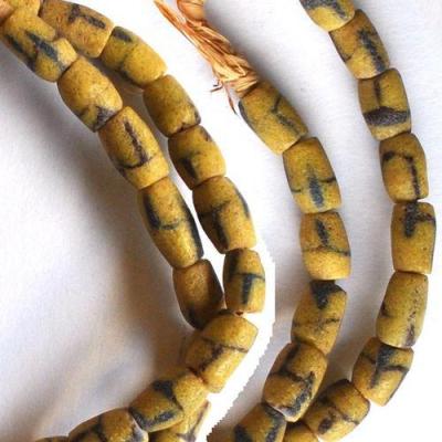 Bja 010 collier africain 65cm 66gr rang 39xperles afrique ethniques 9x14mm 2 