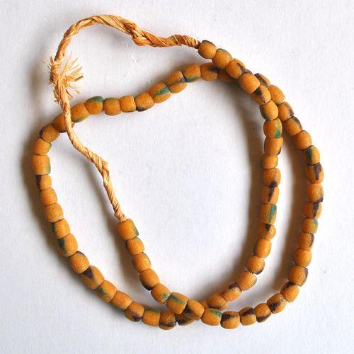 Bja 012 collier africain 65cm 35gr rang 72xperles afrique ethnique 7x8mm 1