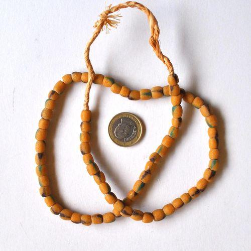 Bja 012 collier africain 65cm 35gr rang 72xperles afrique ethnique 7x8mm 3