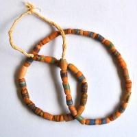 Bja 014 collier africain 65cm 38gr rang 40xperles afrique ethniques 7x10mm 1 