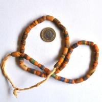 Bja 014 collier africain 65cm 38gr rang 40xperles afrique ethniques 7x10mm 3 