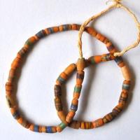 Bja 014 collier africain 65cm 38gr rang 40xperles afrique ethniques 7x10mm 4 