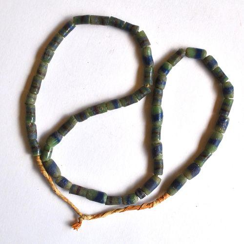 Bja 016 collier africain 65cm 43gr rang 50xperles afrique ethniques 6x10m 1