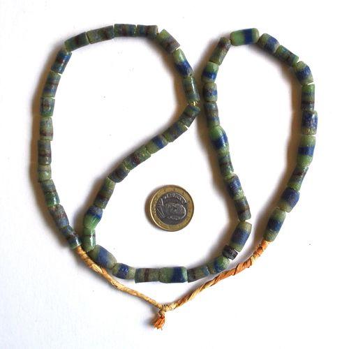 Bja 016 collier africain 65cm 43gr rang 50xperles afrique ethniques 6x10m 3