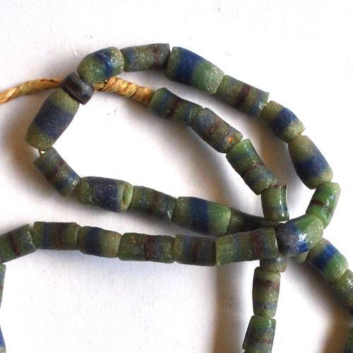 Bja 016 collier africain 65cm 43gr rang 50xperles afrique ethniques 6x10m 4