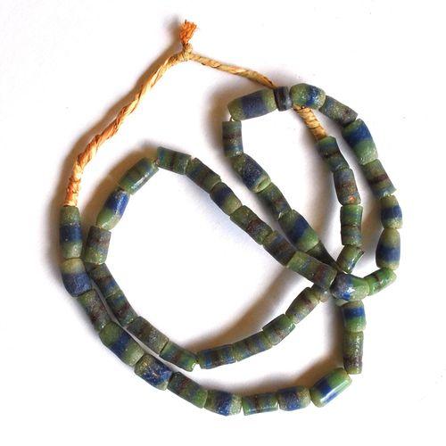 Bja 016 collier africain 65cm 43gr rang 50xperles afrique ethniques 6x10m 5