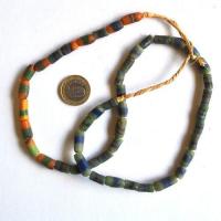 Bja 018 collier africain 65cm 44gr rang 46xperles afrique ethniques 6x12mm 4 