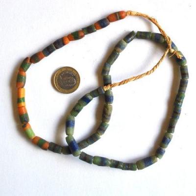 Bja 018 collier africain 65cm 44gr rang 46xperles afrique ethniques 6x12mm 1 