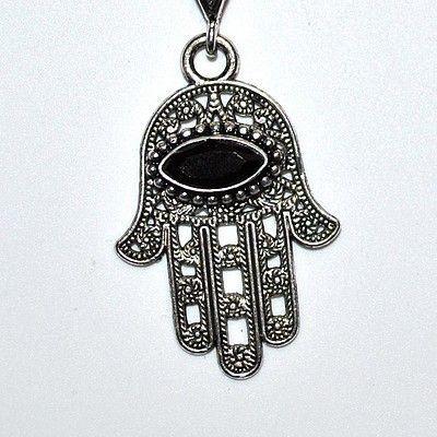 Bjb 006 pendentif pendant 55mm hamsa main fatima onyx berberes kabyle 2