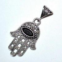 Bjb 006 pendentif pendant 55mm hamsa main fatima onyx berberes kabyle 4 