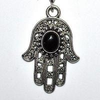 Bjb 007 pendentif pendant 55mm hamsa main fatima onyx berberes kabyle 2 