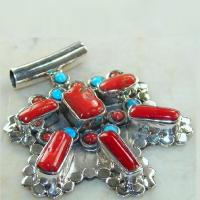 Bjb 015 pendentif pendant 22gr berbere kabyle chaine hamsa corail argent925 2