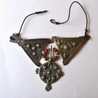 Bjb 039 collier berbere kabyle 3xfibules 140gr 70x90mm argent ethnique 2 