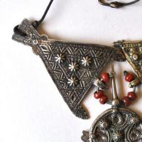 Bjb 039 collier berbere kabyle 3xfibules 140gr 70x90mm argent ethnique 5 