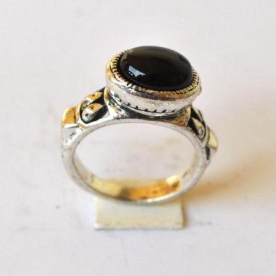 Bje 004 bague egyptienne t55 onyn noir 8x10mm ethnique argent950 4