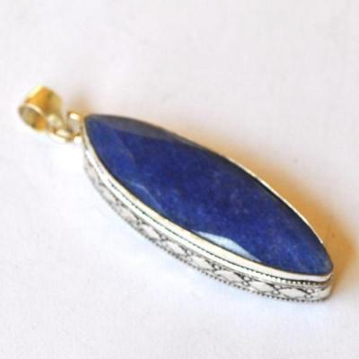 Bje 008 pendant pendentif egyptien saphir 16x50mm bleu 17gr 70mm argent925 4