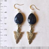 Bje 010 boucles oreilles egyptienne orientales lapis lazuli 70mm 12gr argent925 2 
